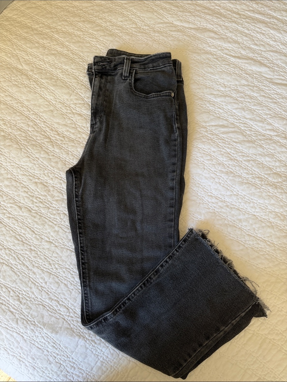 BDG Black Jeans with Frayed Hem